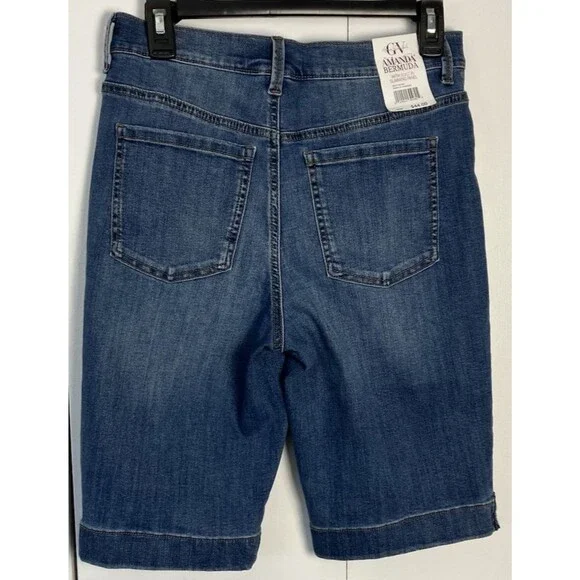 Gloria Vanderbilt Amanda Bermuda Blue Jean Shorts Size 4 NWT - Picture 9 of 9